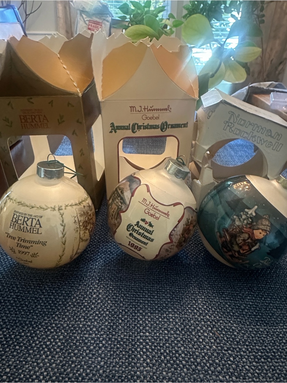 Vintage Assorted 3 Christmas Bulbs Decor